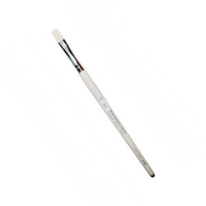 Кисть синтетика белая №16 плоская Живописные кисти "1В22W" длинная ручка