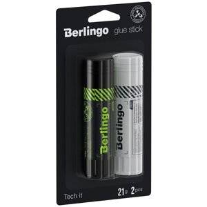 Клей-карандаш Berlingo "Tech It", 21 г, 2 шт., блистер, ПВП