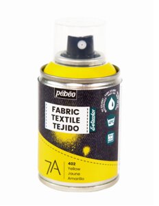 Краска для текстиля Pebeo "7А Spray" в аэрозоли, 100 мл, желтый