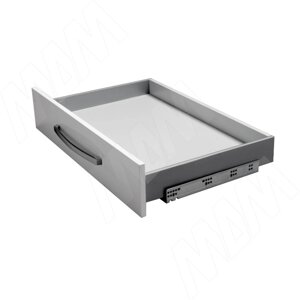 LS BOX комплект ящика 450 мм, серый металлик, боковины h88 мм с направляющими плавного закрывания (LS88450)