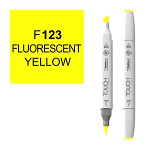Маркер спиртовой BRUSH Touch Twin цв. F123 флуорисцентный жёлтый