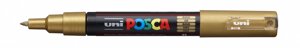 Маркер UNI "POSCA" PC-1M, 0,7 мм, наконечник пулевидный, цвет золотой