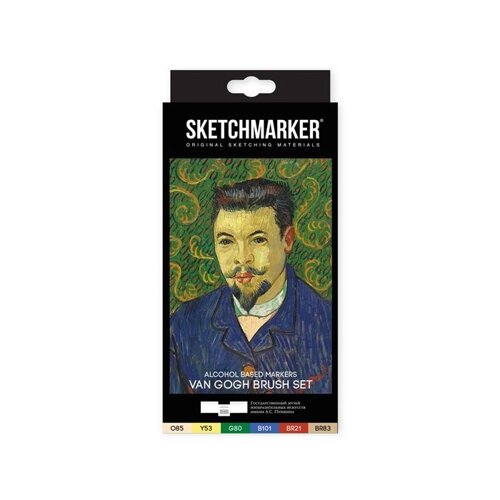 Маркеры 6цв Sketchmarker Ван Гог портрет, Sketchmarker
