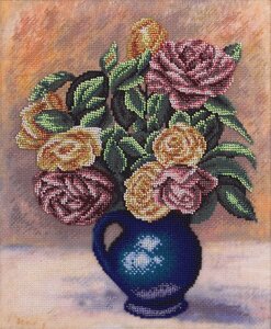 Набор для вышивания PANNA "Розы в синей вазе"