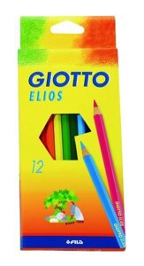Набор карандашей цветных Fila Giotto "Elios" 12 цв в картоне