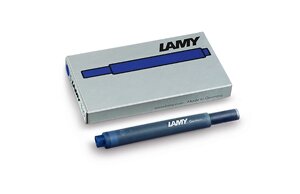 Набор картриджей для перьевых ручек LAMY T10 5 шт, Сине-черный