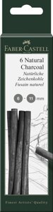 Набор угля натурального Faber-castell "Pitt Monochrome" 6 шт 6-11 мм в картонный коробке