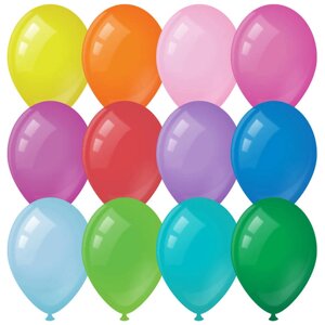 Набор воздушных шаров MESHU М9/23 см, 100 шт, пастель, 12 цветов ассорти