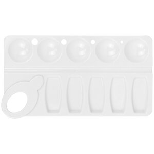 Палитра пластиковая Гамма, прямоугольная, 10 ячеек, белая