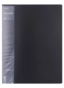 Папка 30ф А4 STANDARD пластик 0,6мм, черная
