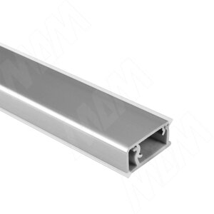 Плинтус алюминиевый прямоугольный универсальный (гориз. верт.) L=4,2м, нержавеющая сталь (62.0004. TR 4,2M)
