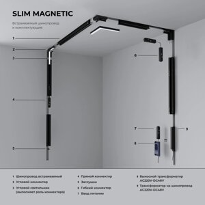 Подвод питания Elektrostandard Slim Magnetic Гибкий коннектор 85099/00