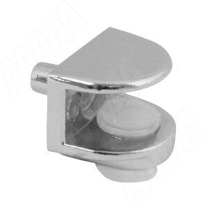 Полкодержатель для стеклянных полок толщиной 5-8 мм, со штоком, хром (MV08-F008)