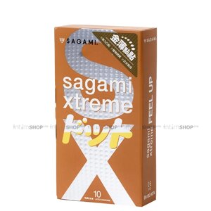 Презервативы анатомической формы Sagami Xtreme Feel Up с точками, 10шт