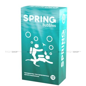 Презервативы рельефные с точками Spring Bubbles, 12 шт