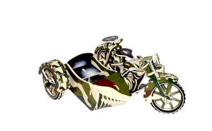 Сборная деревянная модель Мотоцикл с коляской