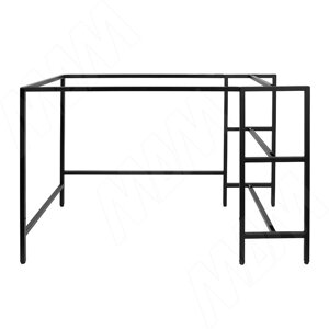 Ульм металлокаркас-стола с универсальной приставной тумбой 750х1200х600мм черный (RAL9005, муар) (MF. 24.750x1200x600. BLC)