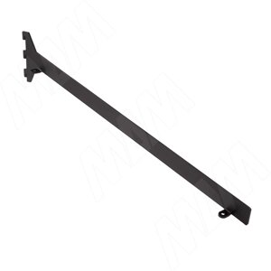 VERTIKO Полкодержатель наклонный для деревянной полки 25 мм, центральный, черный (VR50SR25CBL)