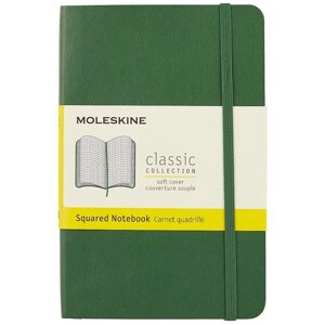 Записная книжка Moleskin Classic Pocket, мягкая обложка, зелёная, 96 листов, А6