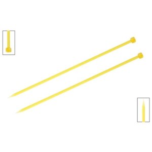 51195 Knit Pro Спицы прямые для вязания Trendz 6мм/30см, акрил, желтый, 2шт