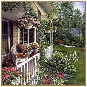 Алмазная мозаика «Летний сад», 35 цветов
