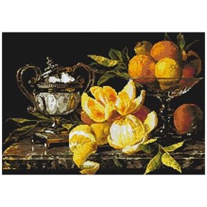 Алмазная вышивка Паутинка «Натюрморт с апельсинами», 50x35 см