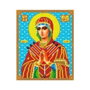 Богородица Семистрельная Рисунок на ткани 35х29 Каролинка ткби 3018