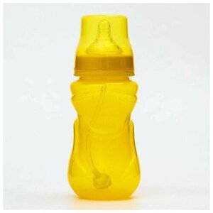 Бутылочка для кормления, широкое горло, от 6 мес., 300 мл., цвет желтый