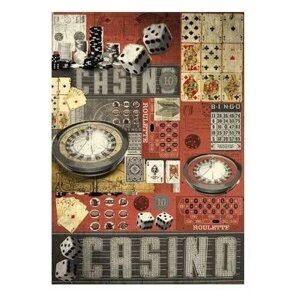 Декупажная карта, Casino, 50 х 70 см, 1 шт
