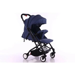 Детская прогулочная коляска с выдвижной ручкой как в чемодане Chiccolino грэйс цвет серо-голубой