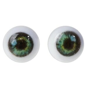 Глаза винтовые с заглушками, набор 10 шт, размер 1 шт: 0,8 см, цвет зеленый