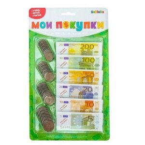 Игрушечный игровой набор «Мои покупки»монеты, бумажные деньги (евро)