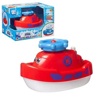 Игрушка для ванны Abtoys Кораблик красный на батарейках (PT-01346/красный)