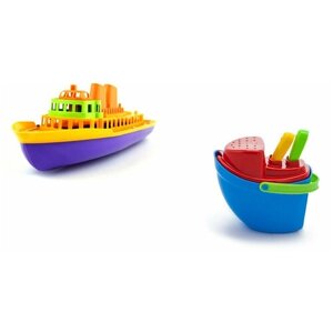 Игрушки для песочницы для снега Песочный набор Пароходик + Игрушка Кораблик