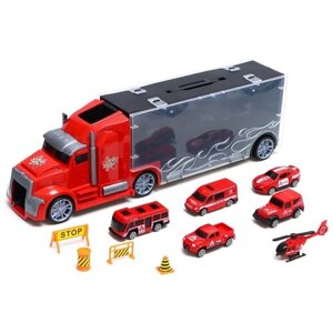 Jin Jia Toys Fire Truck, 7695400, красный/черный