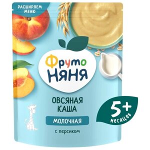 Каша молочная ФрутоНяня овсяная, персик, 200г., 1шт