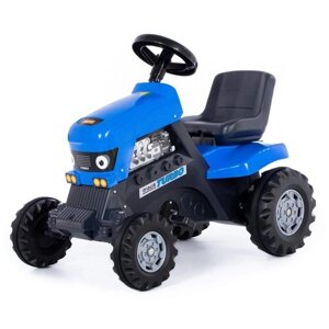 Каталка-трактор с педалями "Turbo"синяя)