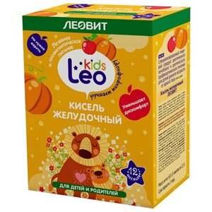 Кисель желудочный для детей. Leo Kids 5 пакетов по 12 г. Упаковка 60 г