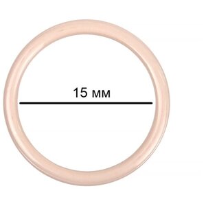 Кольцо для бюстгальтера TBY металл, D 15 мм, цвет S185, серебристый пион, 100 шт (TBY. 57716)