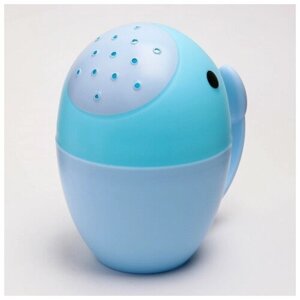 Ковш для купания и мытья головы, детский банный ковшик, хозяйственный "Кит", 400 мл., цвет голубой