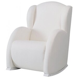 Кресло-качалка Micuna Wing/Flor white/grey искусственная кожа