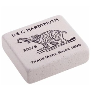 Ластик Koh-I-Noor "Elephant" 300/ 8, прямоугольный, натуральный каучук, 56*50*16мм, ч/б, 8 шт. в упаковке