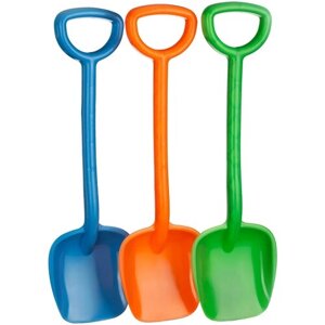 Лопатки детские, набор из 3-ех лопаток для детей, 16*55*4,5 см, синяя, оранжевая, зеленая