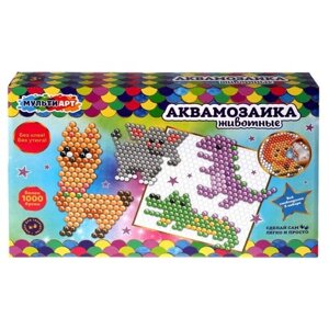 Мульти Арт Набор для детского творчества аквамозаика Животные ABMA1200-1 разноцветный