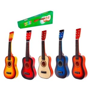 Музыкальная игрушка "Гитара" 58 см, 6 струн, медиатор, цвета микс