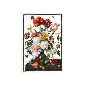 Набор для вышивания Цветы в стеклянной вазе, канва Aida 18 ct 72 х 49 см THEA GOUVERNEUR 785A