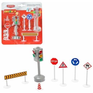 Набор дорожных знаков Play Smart «Говорящий светофор» 7325 со световыми и звуковыми эффектами