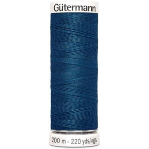 Нить Gutermann Sew-all 748277 для всех материалов, 200 м, 100% полиэстер (904 тёмная морская волна), 5 шт