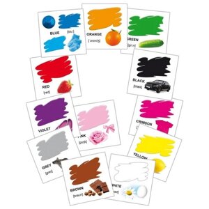 Обучающие карточки. Colours цвета