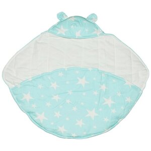 Одеяло-конверт для новорожденного Цветные облака, зимнее, голубое, 80х90 см
